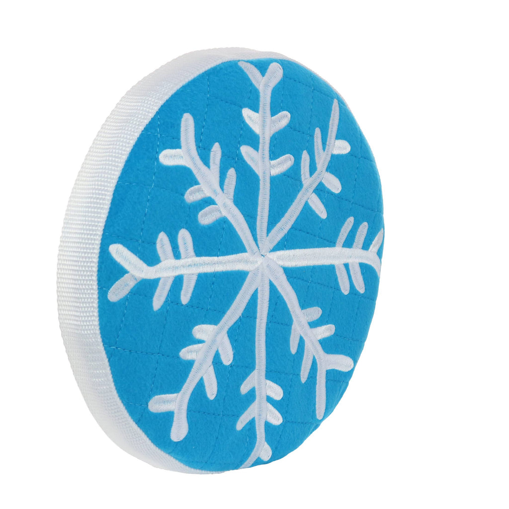 Tuffy Holiday Flyer - Winter Blue, Durable, Plush Dog Toy