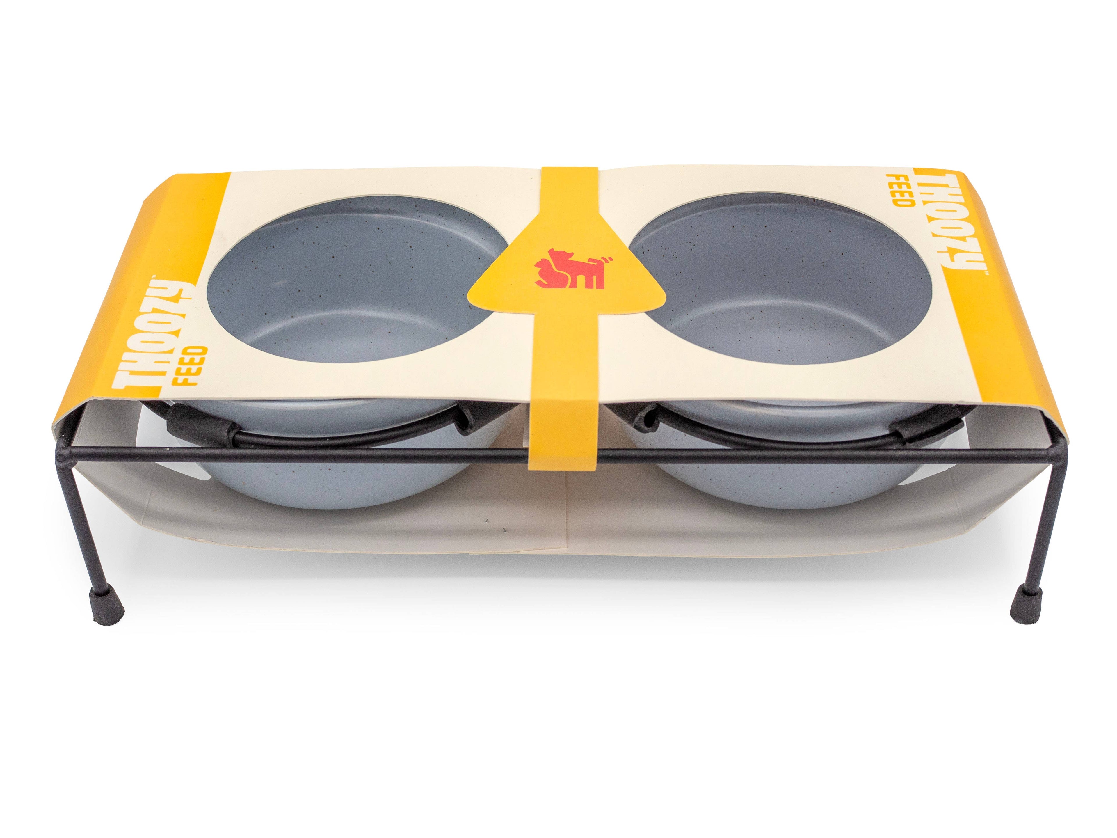 ThoozyPet Stoneware Pet Double Diner Slate 10 oz