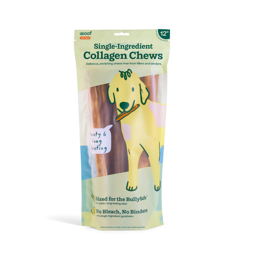 BullySafe Chews - Pure Collagen: Beef / 12-inch 10 pack
