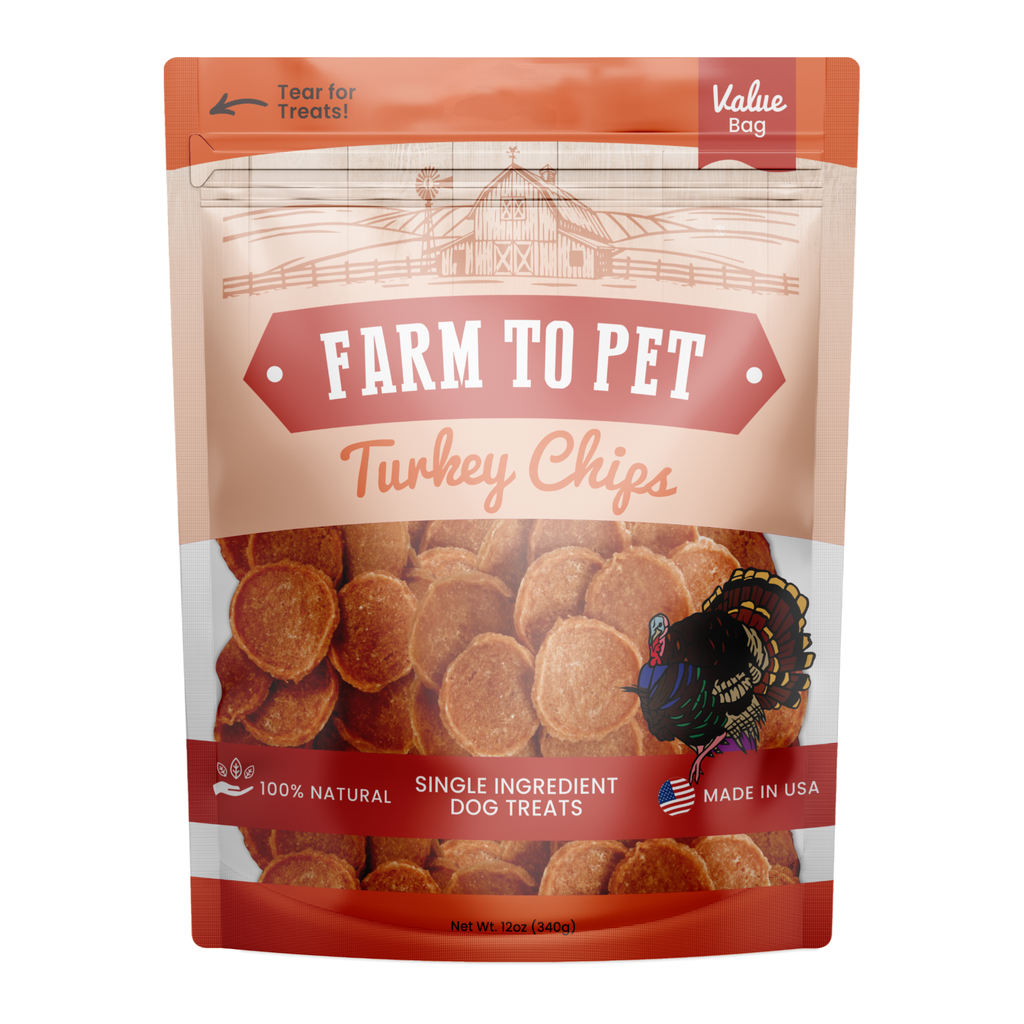 Turkey Chips Dog Treats: 12oz