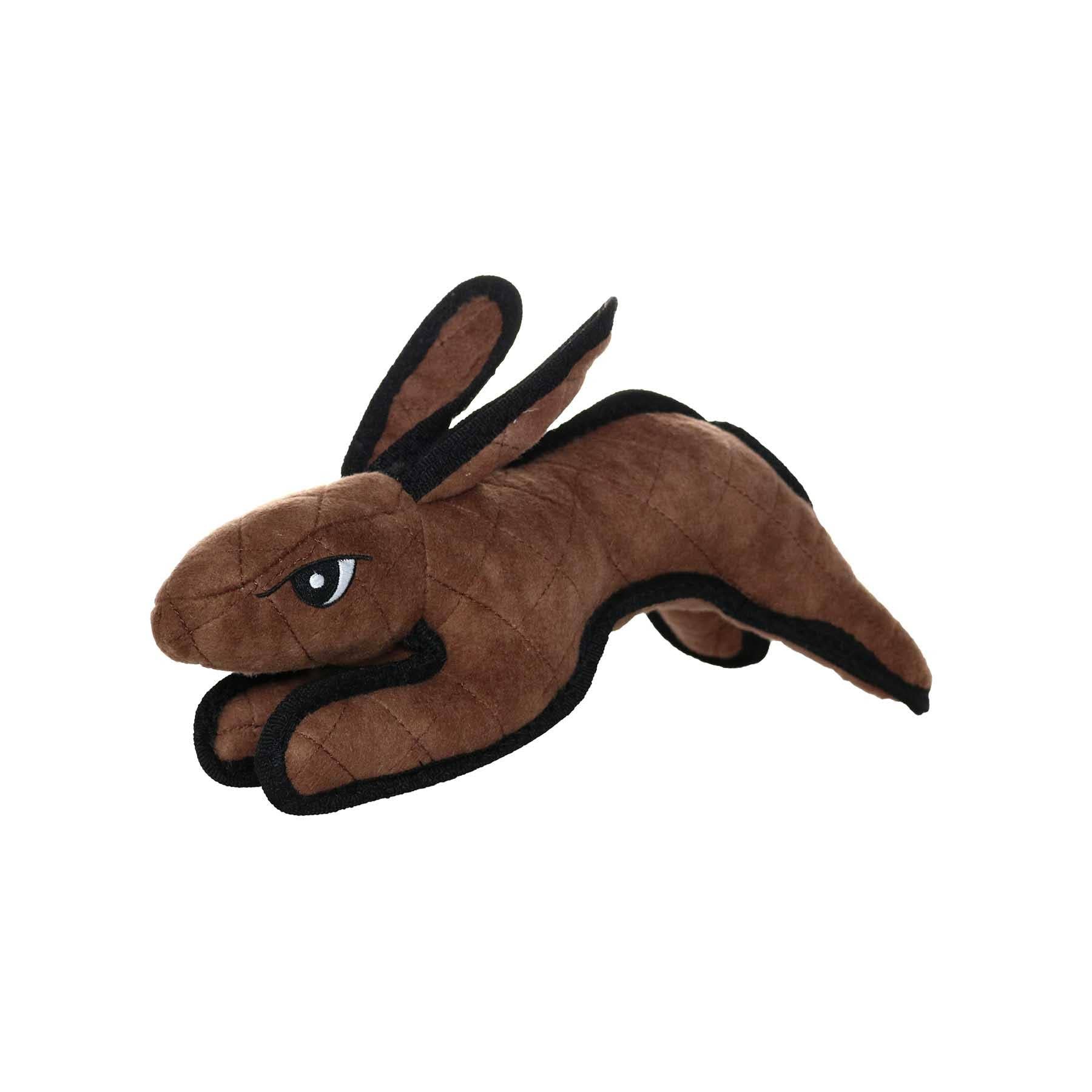 Tuffy Barnyard Rabbit - Brown, Durable, Squeaky Dog Toy