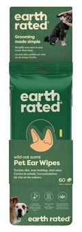 Earth Rated Dog Ear Cleansing Wipes 60ct