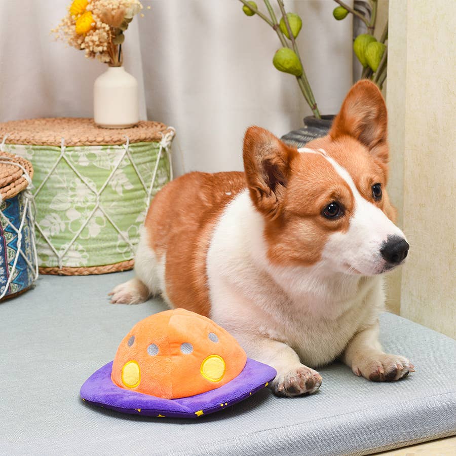 HugSmart Pet - Space Paws | Flip the UFO - Dog Plush Toy