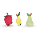 CHEWFFON Fruit Plush Squeaky Dog Toy – Strawberry, Lemon or Pear