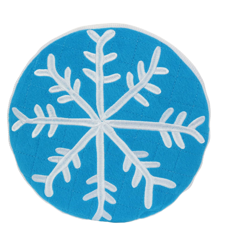 Tuffy Holiday Flyer - Winter Blue, Durable, Plush Dog Toy