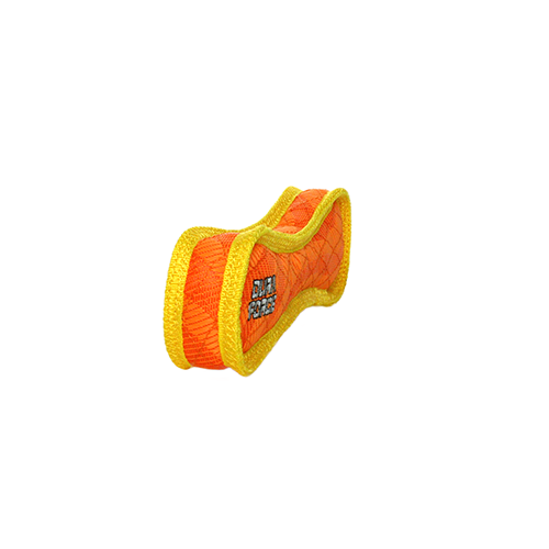DuraForce Bone Tiger - Orange, Durable, Squeaky Dog Toy