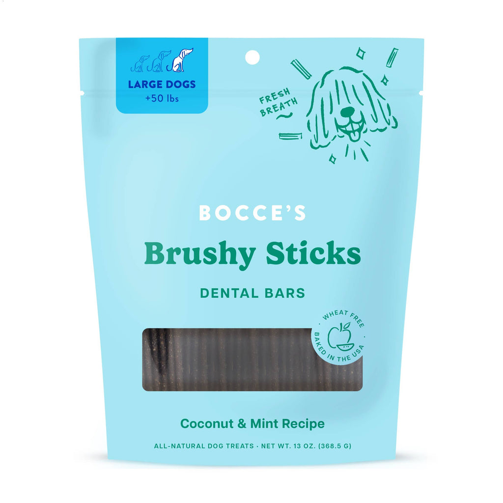 Bocce's Bakery Dailies Brushy Sticks Dog Dental Treats: Large