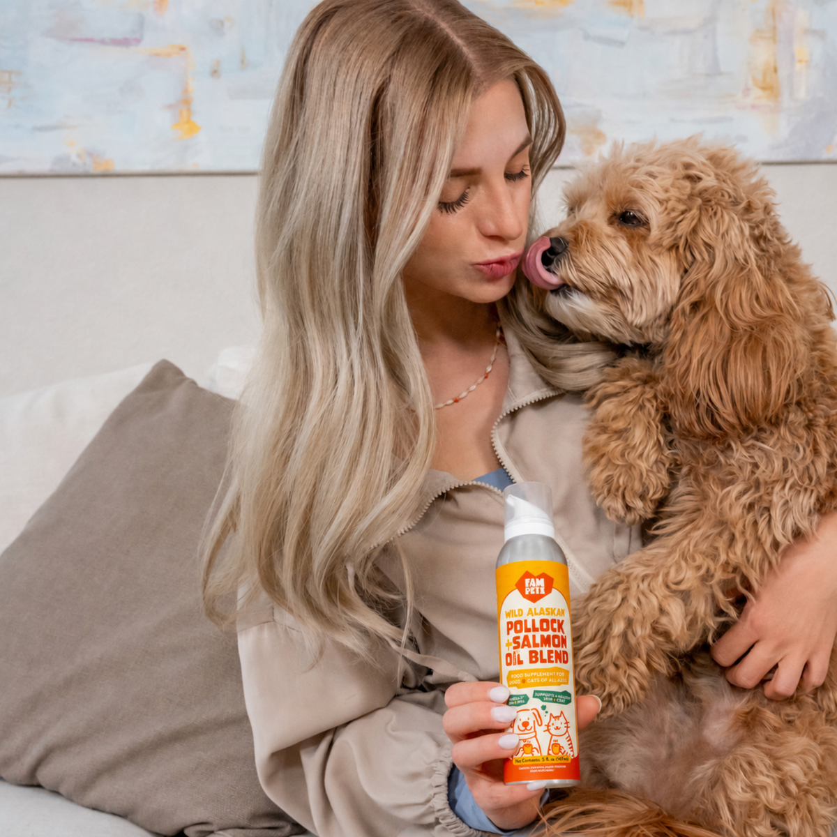 Omega 3 Fish Oil Spray for Dogs & Cats - Wild Alaskan Pollock & Salmon Blend: Wild Alaskan Pollock & Salmon Blend