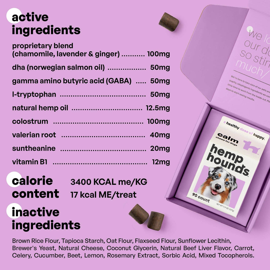 Hemp Hounds - Calming Chews - 90 Count
