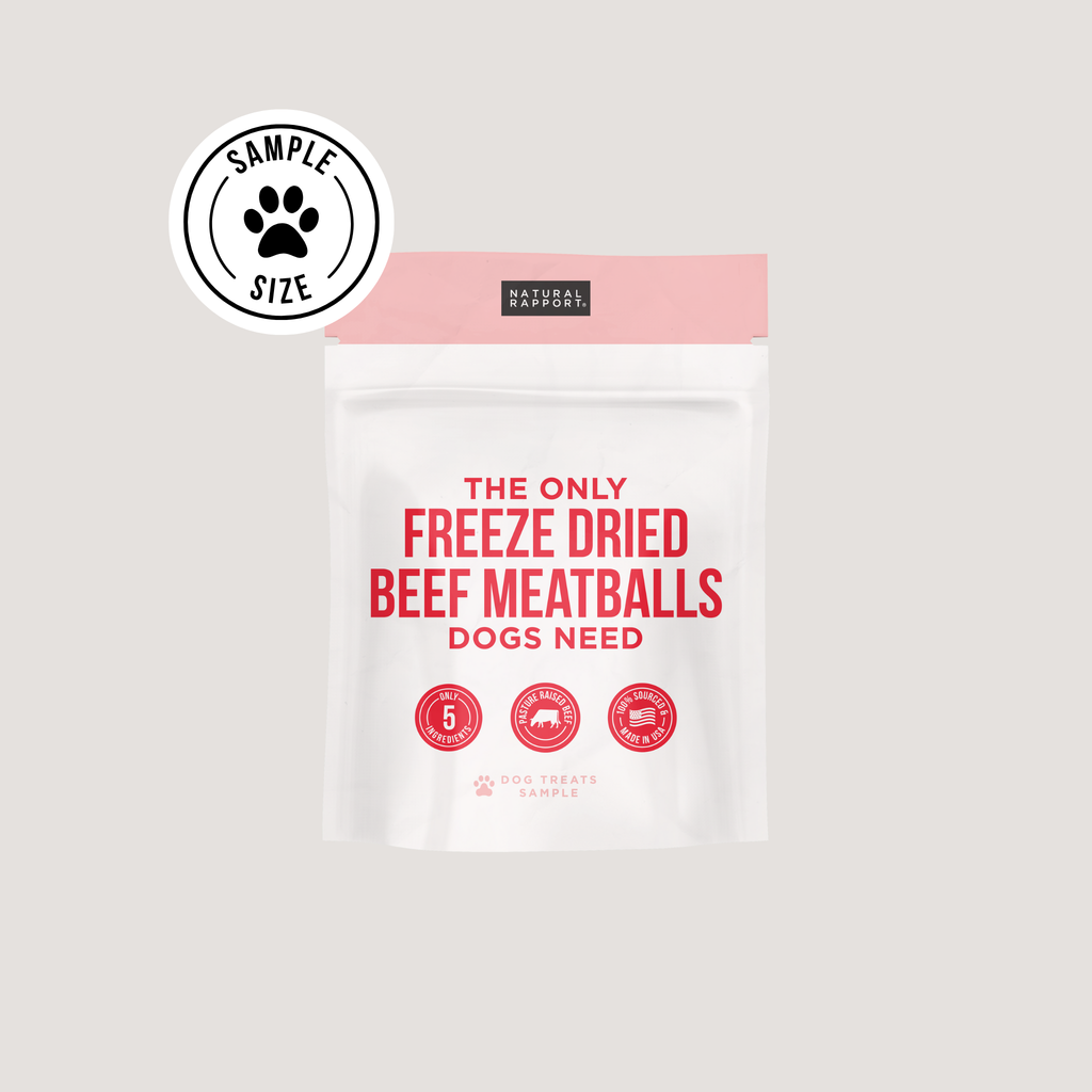 The Only Freeze Dried Beef Meatballs Dogs Need: 4 oz
