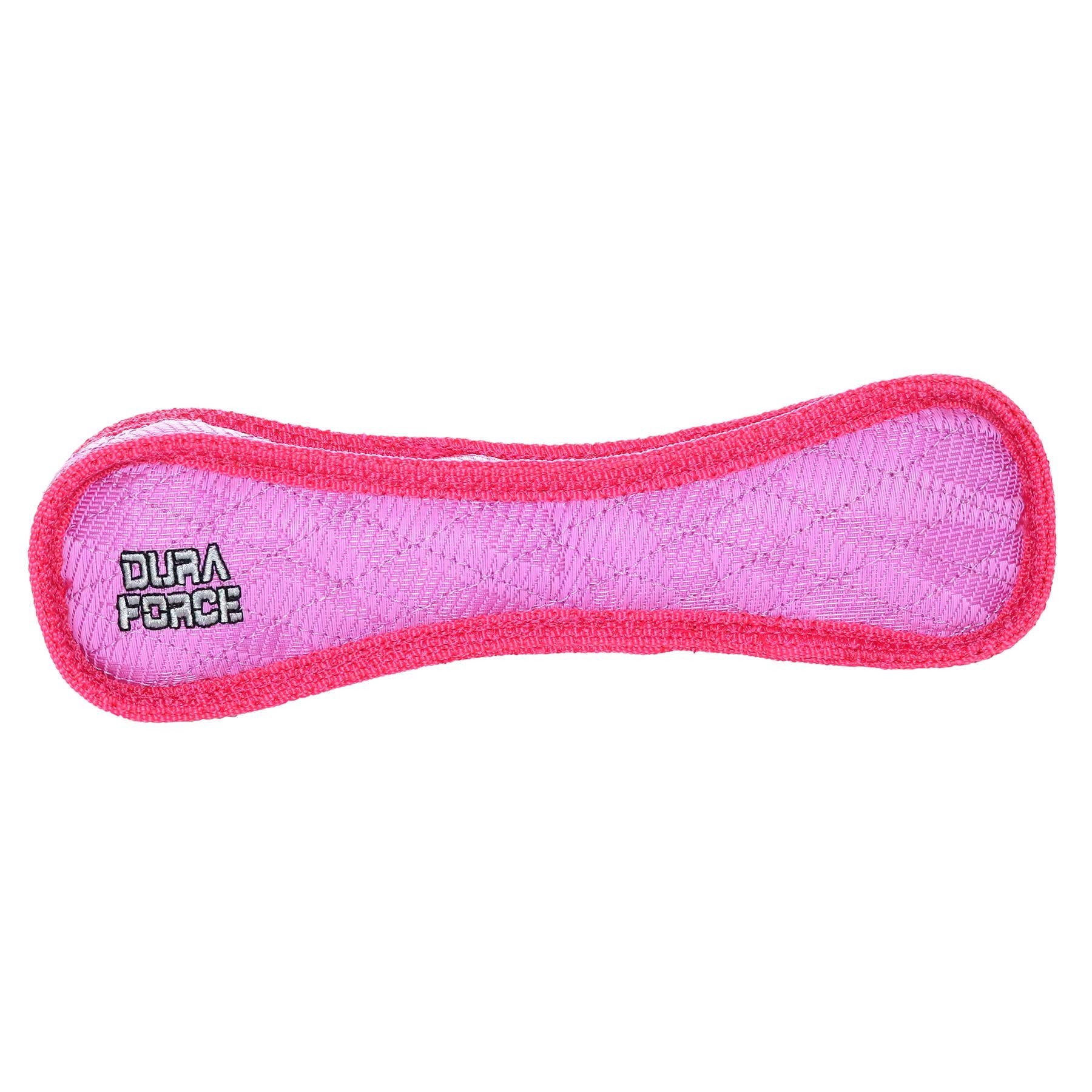 DuraForce Bone Tiger - Pink, Durable, Squeaky Dog Toy