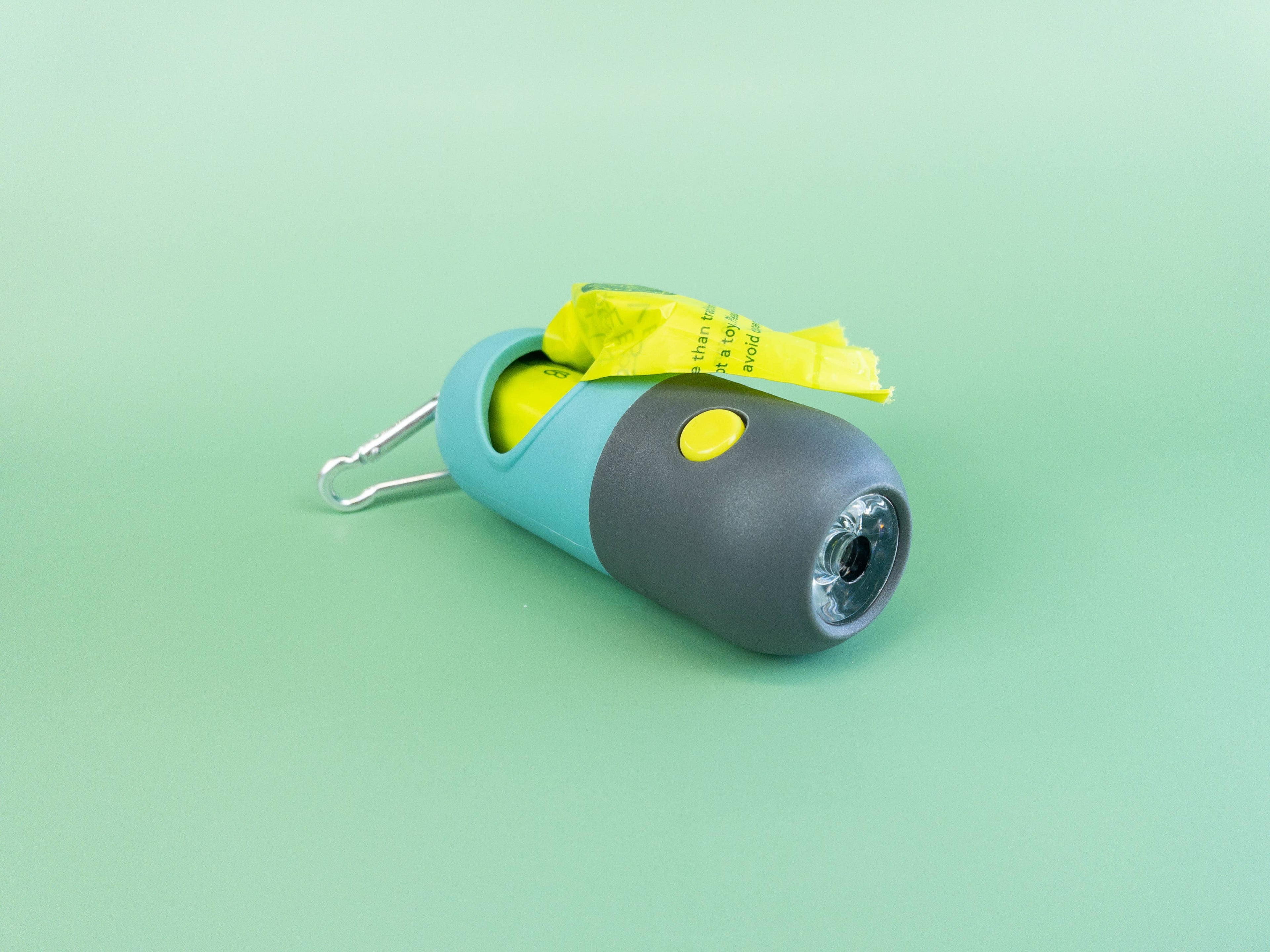 Poop Bag Dispenser with LED Flashlight