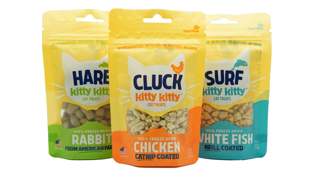 Kitty Kitty Surf Freeze Dried White Fish Treat with Krill
