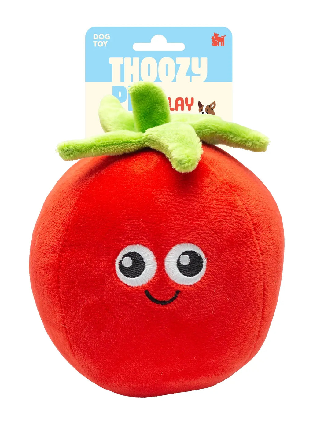 Tomato Plush Dog Toy 5.5"
