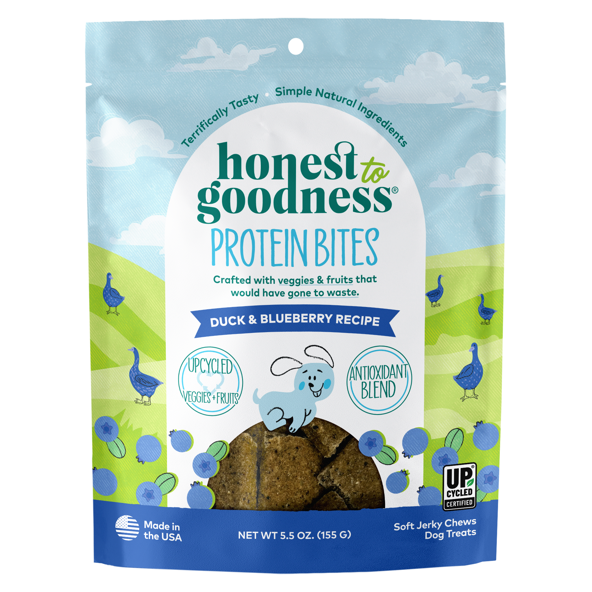 Honest to Goodness® Duck & Blueberry Protein Dog Treats