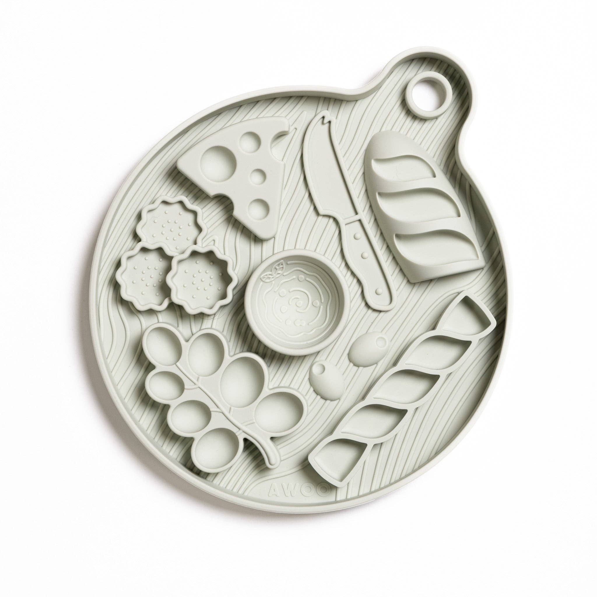 Smorgasboard Charcuterie Lick Mat & Slow Feeder: Misty Blue
