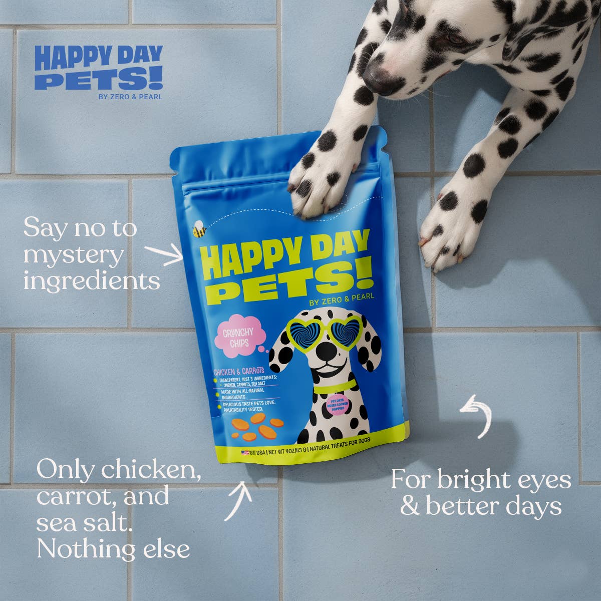 Happy Day Pets Chicken & Carrot Chips Dog Treats