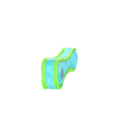 DuraForce Bone Tiger - Blue/Green, Durable, Squeaky Dog Toy