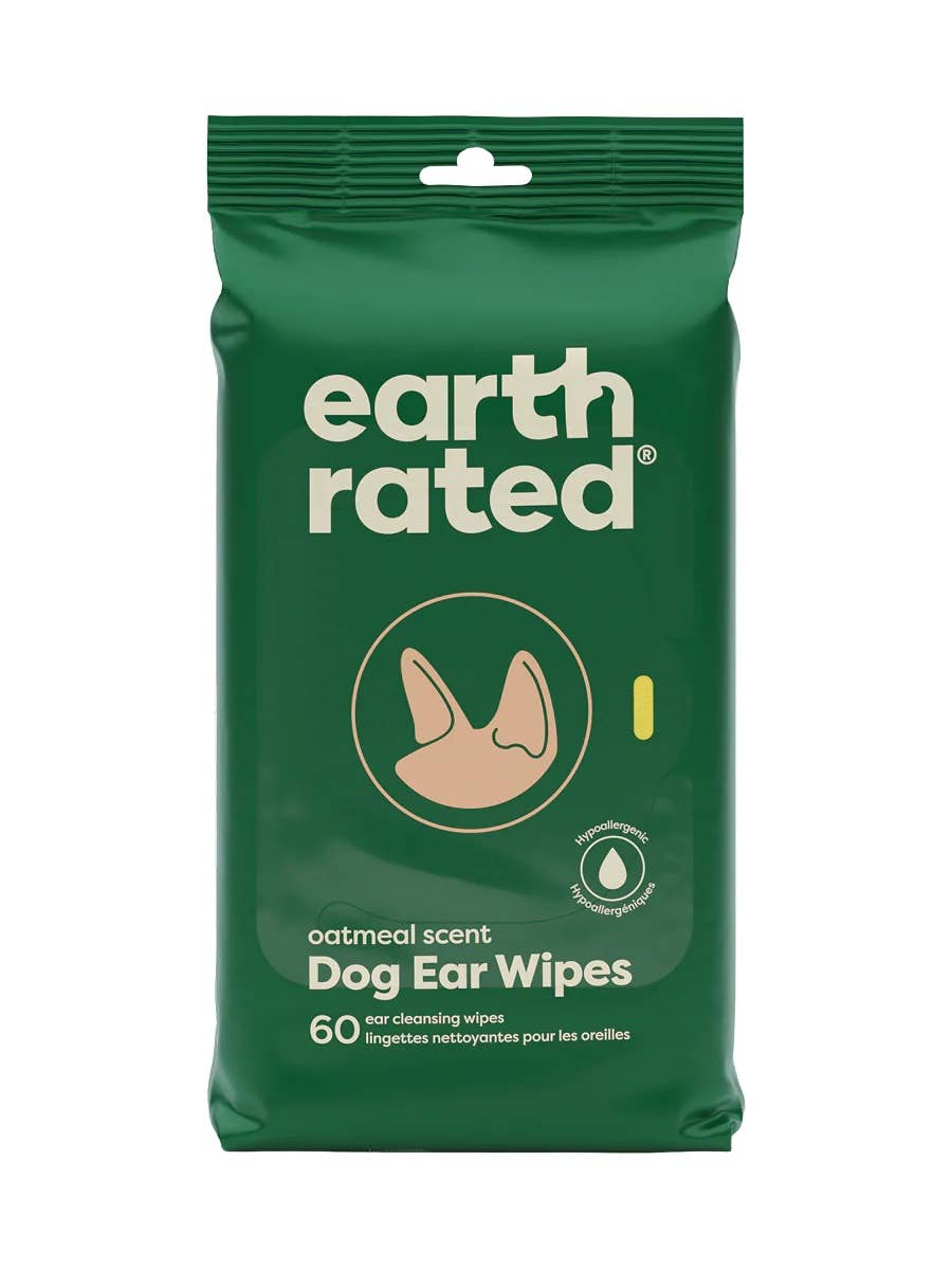 Earth Rated Dog Ear Cleansing Wipes 60ct