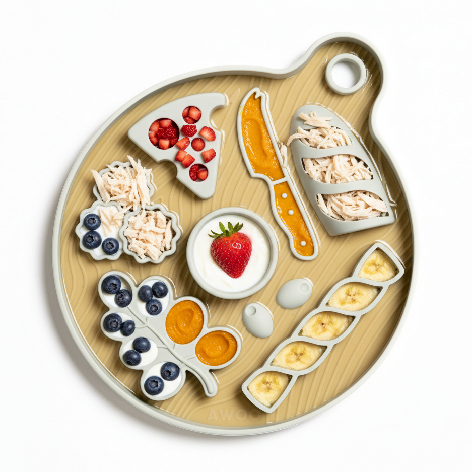 Smorgasboard Charcuterie Lick Mat & Slow Feeder: Misty Blue