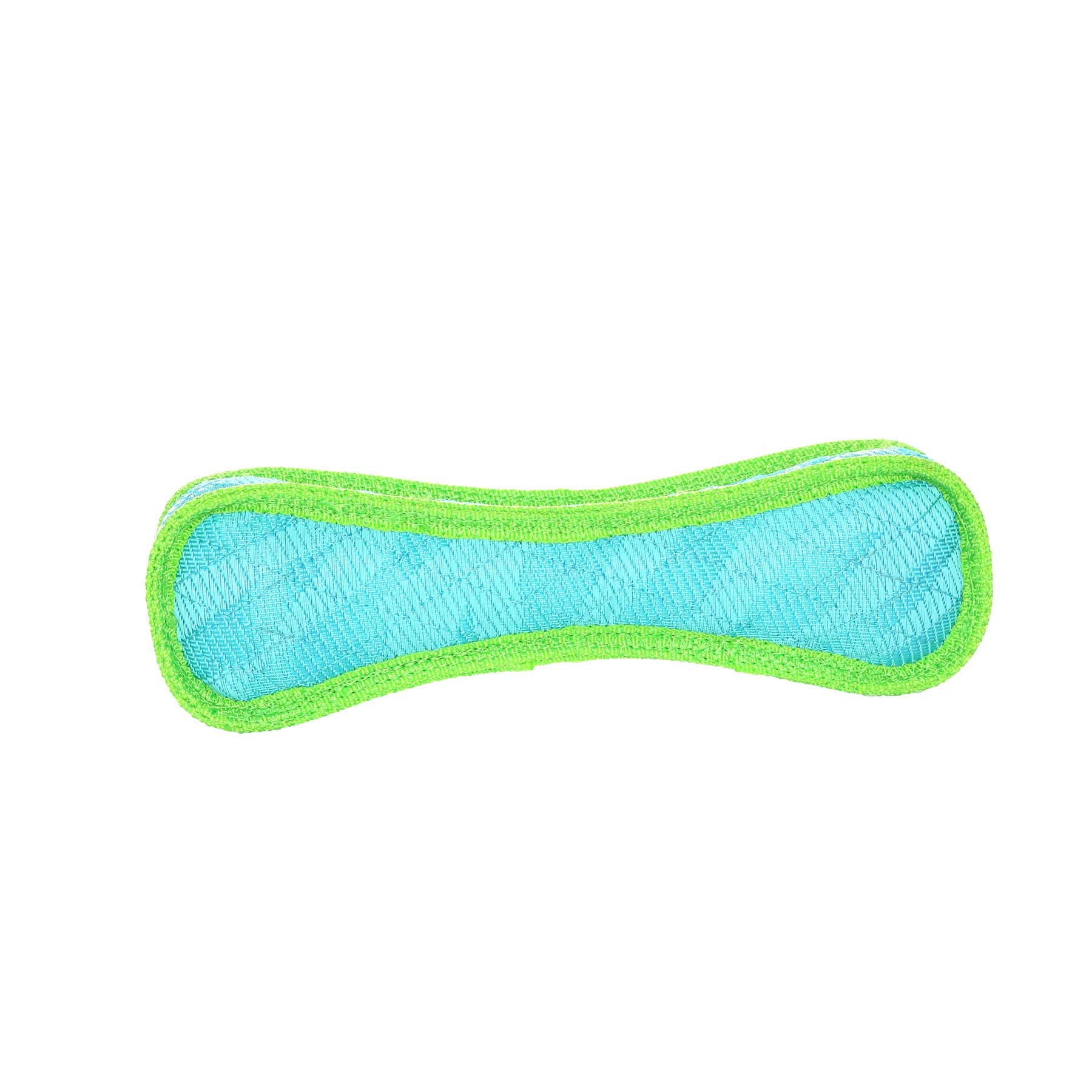 DuraForce Bone Tiger - Blue/Green, Durable, Squeaky Dog Toy