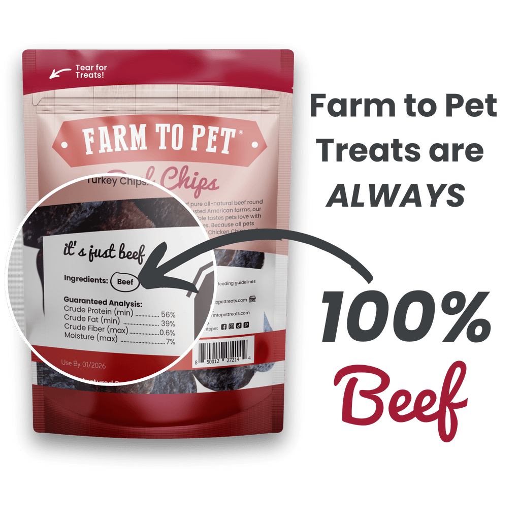 Beef Chips Dog Treats: 12oz