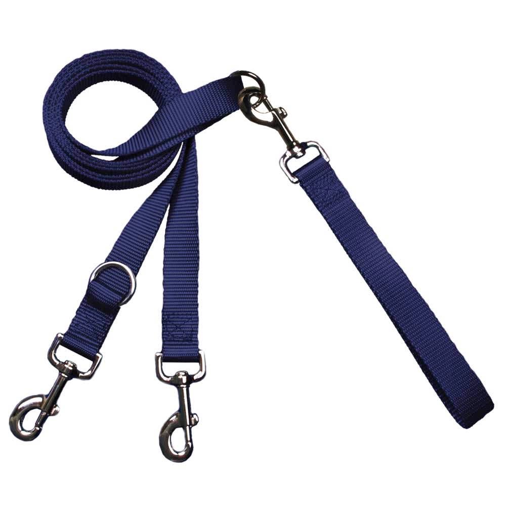 Euro Dog Leash for Freedom No-Pull Dog Harness: Navy Blue / 5/8 inch