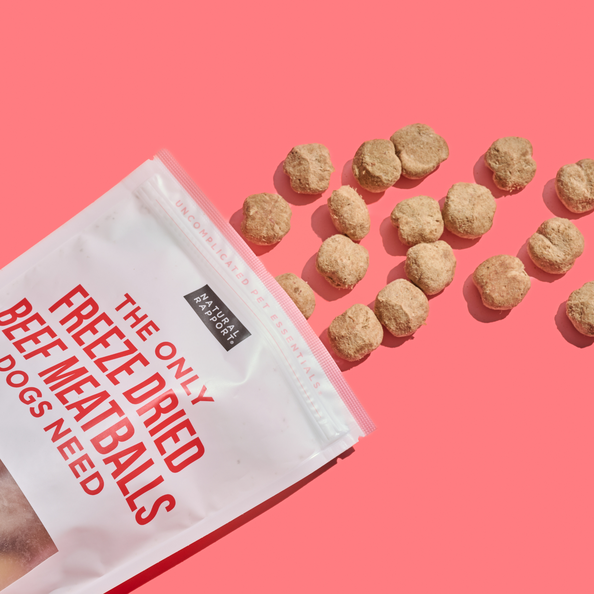 The Only Freeze Dried Beef Meatballs Dogs Need: Sample Bag - Approx. 1 oz