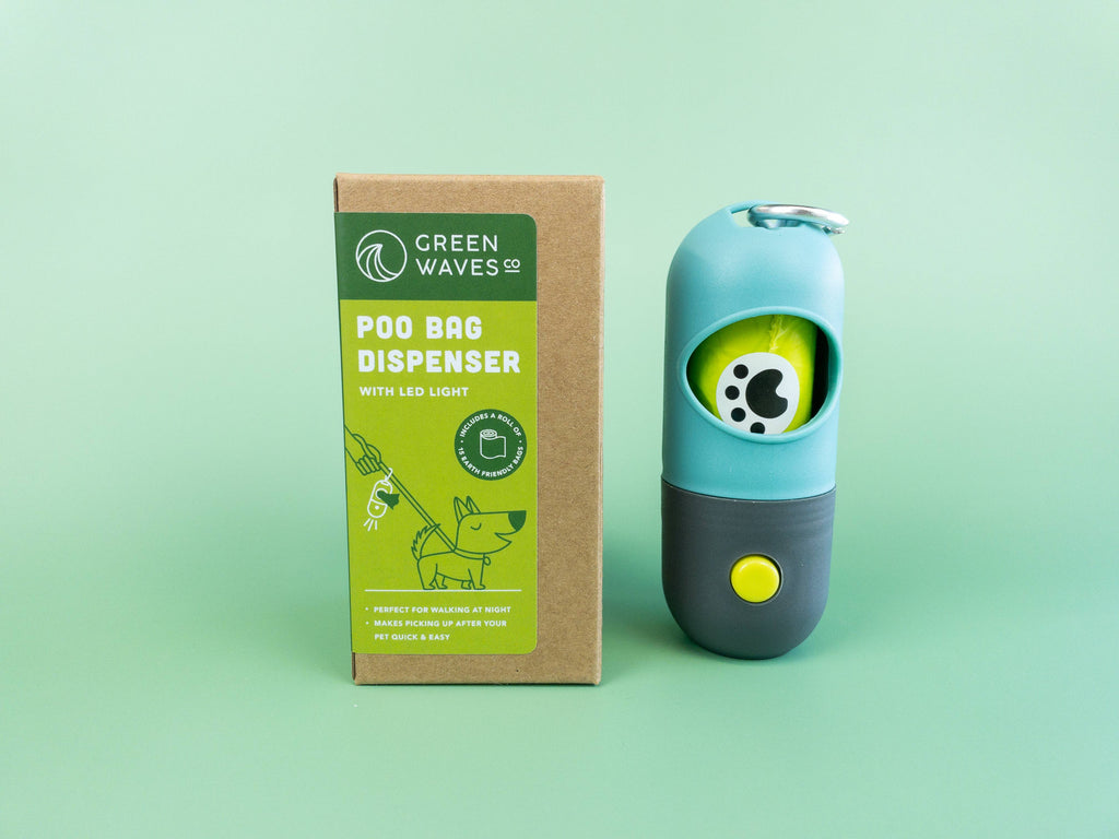 Poop Bag Dispenser with LED Flashlight