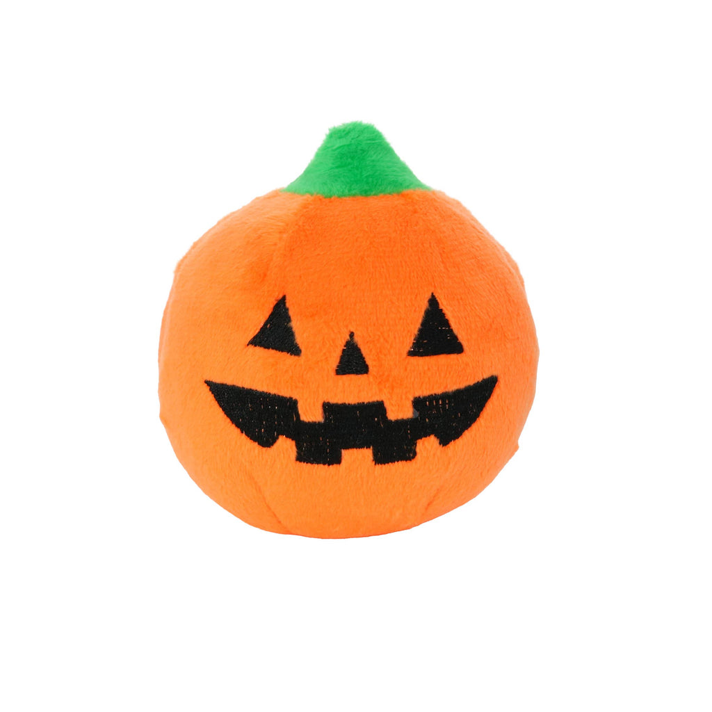 Mighty Ball-Small Pumpkin Squeaky Dog Toy, No Stuffing