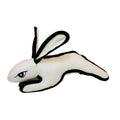 Tuffy Barnyard Rabbit - White, Durable, Squeaky Dog Toy