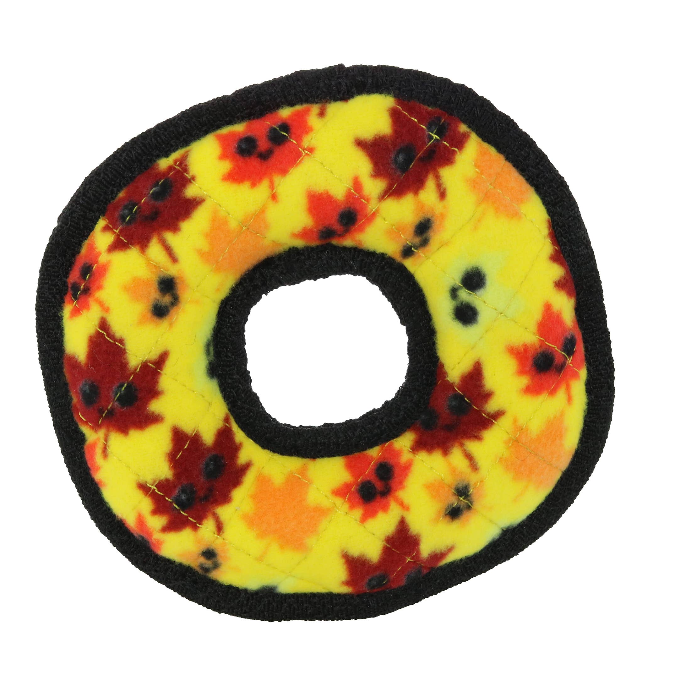 Tuffy Holiday Jr Ring Leaves, Durable Squeaky Dog Toy