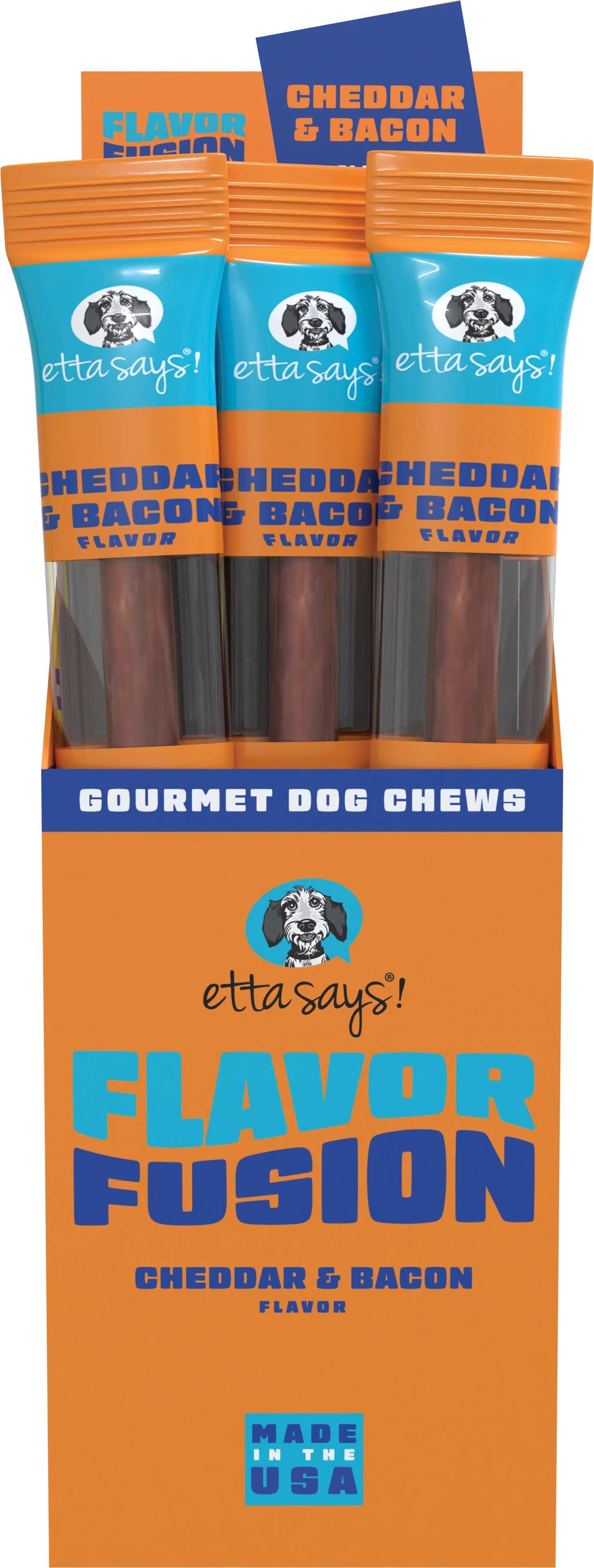 Etta Says! Flavor Fusion Dog Chew Cheese & Bacon 1.5oz