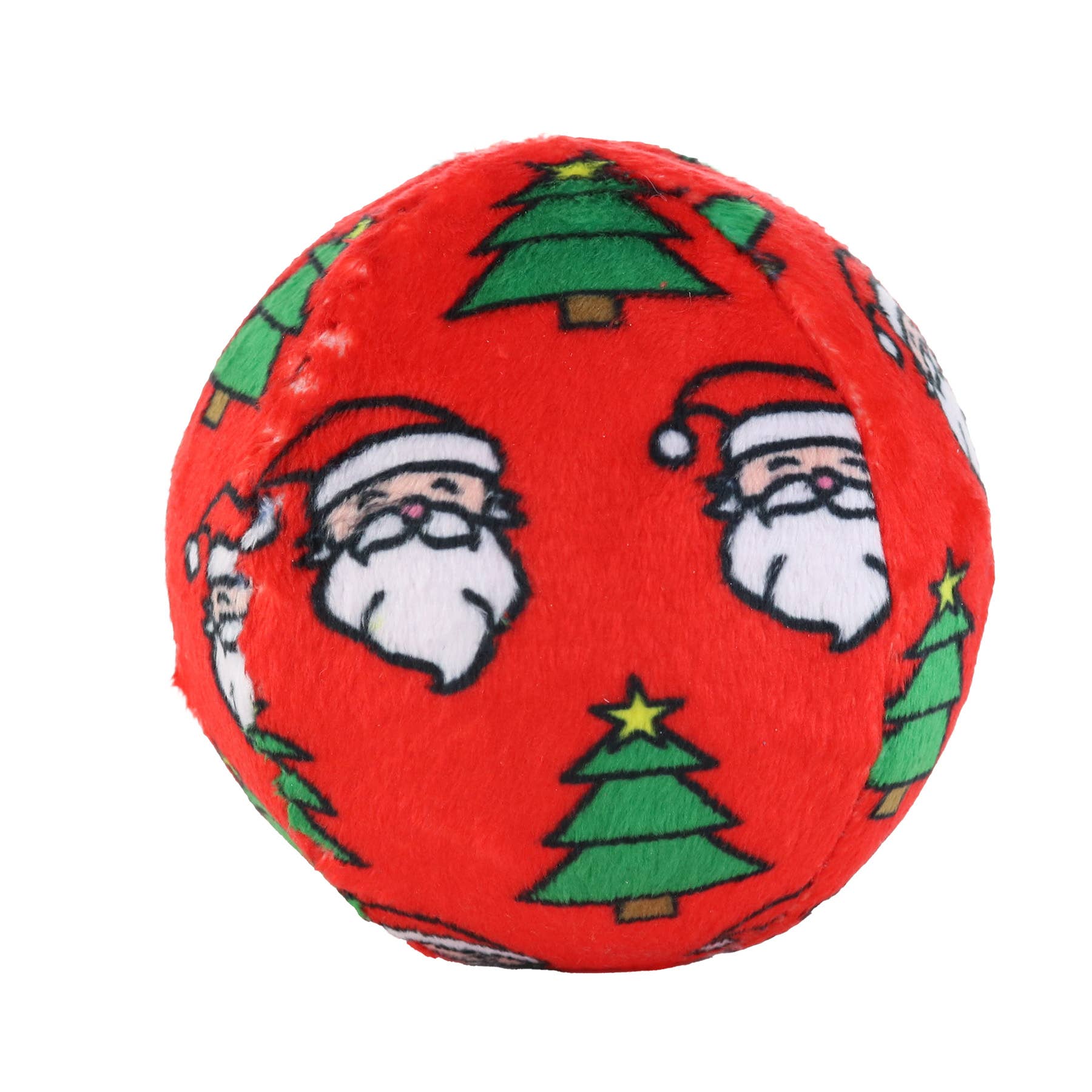 Mighty Ball-Medium Christmas Squeaky Dog Toy, No Stuffing