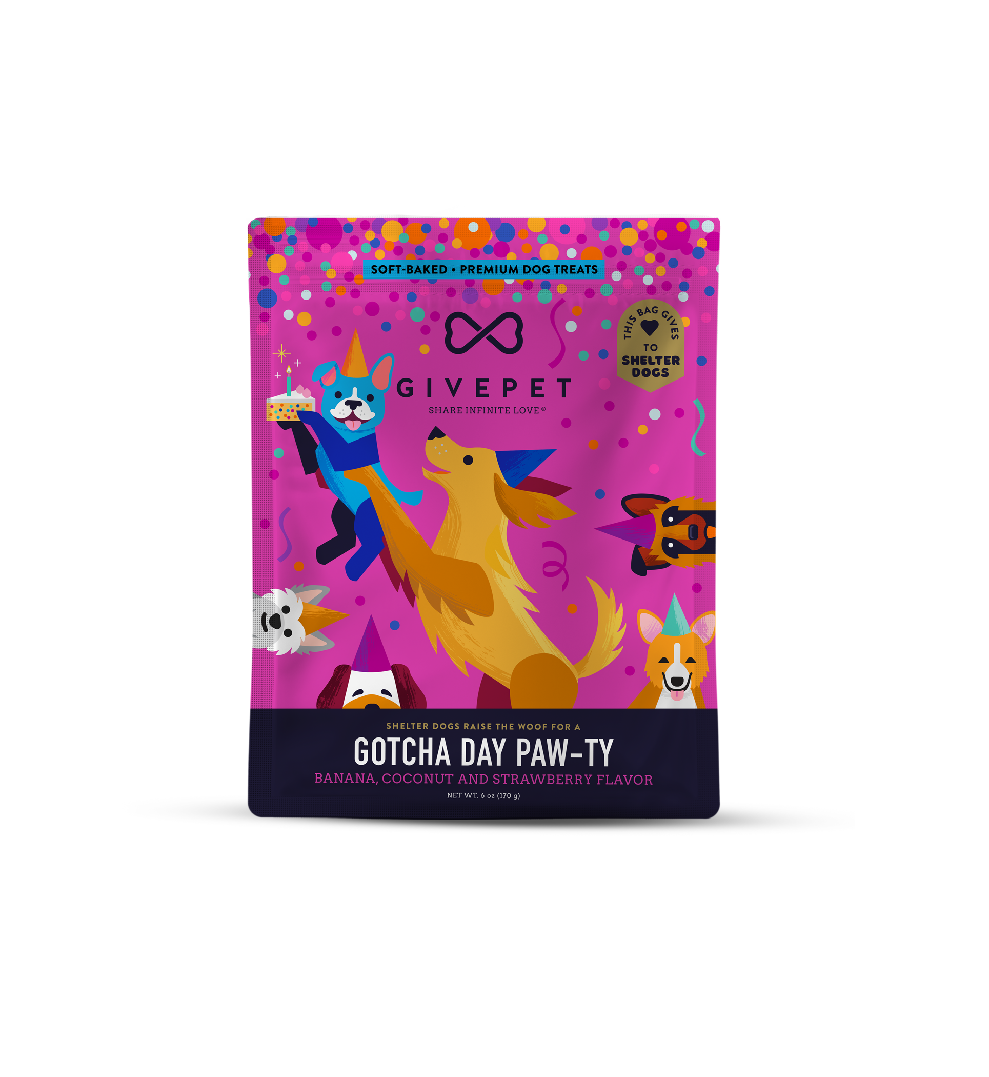 GivePet Gotcha Day Paw-ty Soft-Baked Dog Treats