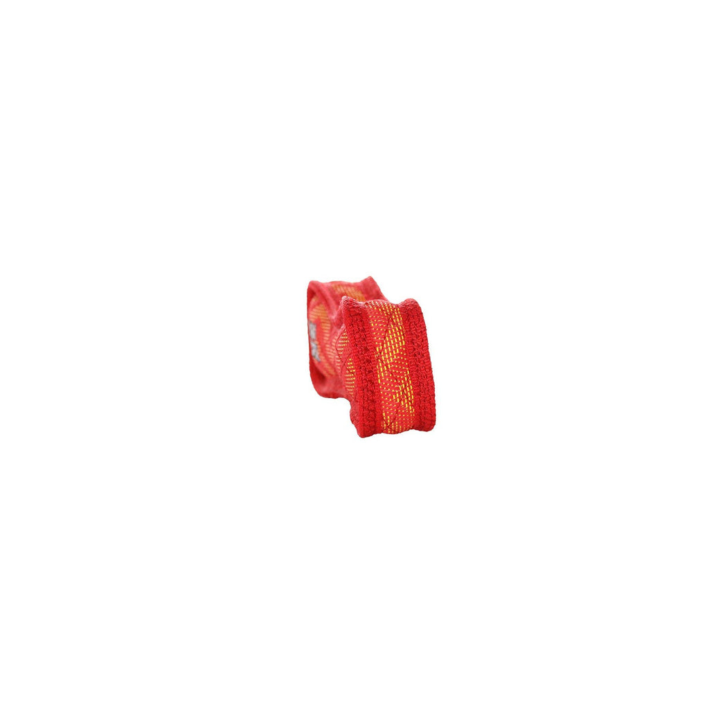 DuraForce Jr Bone Zig Zag - Red, Durable, Squeaky Dog Toy