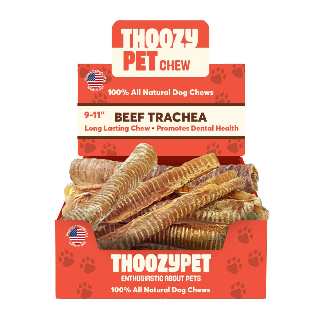 ThoozyPet USA-Sourced Beef Trachea Dog Chews 9-11"
