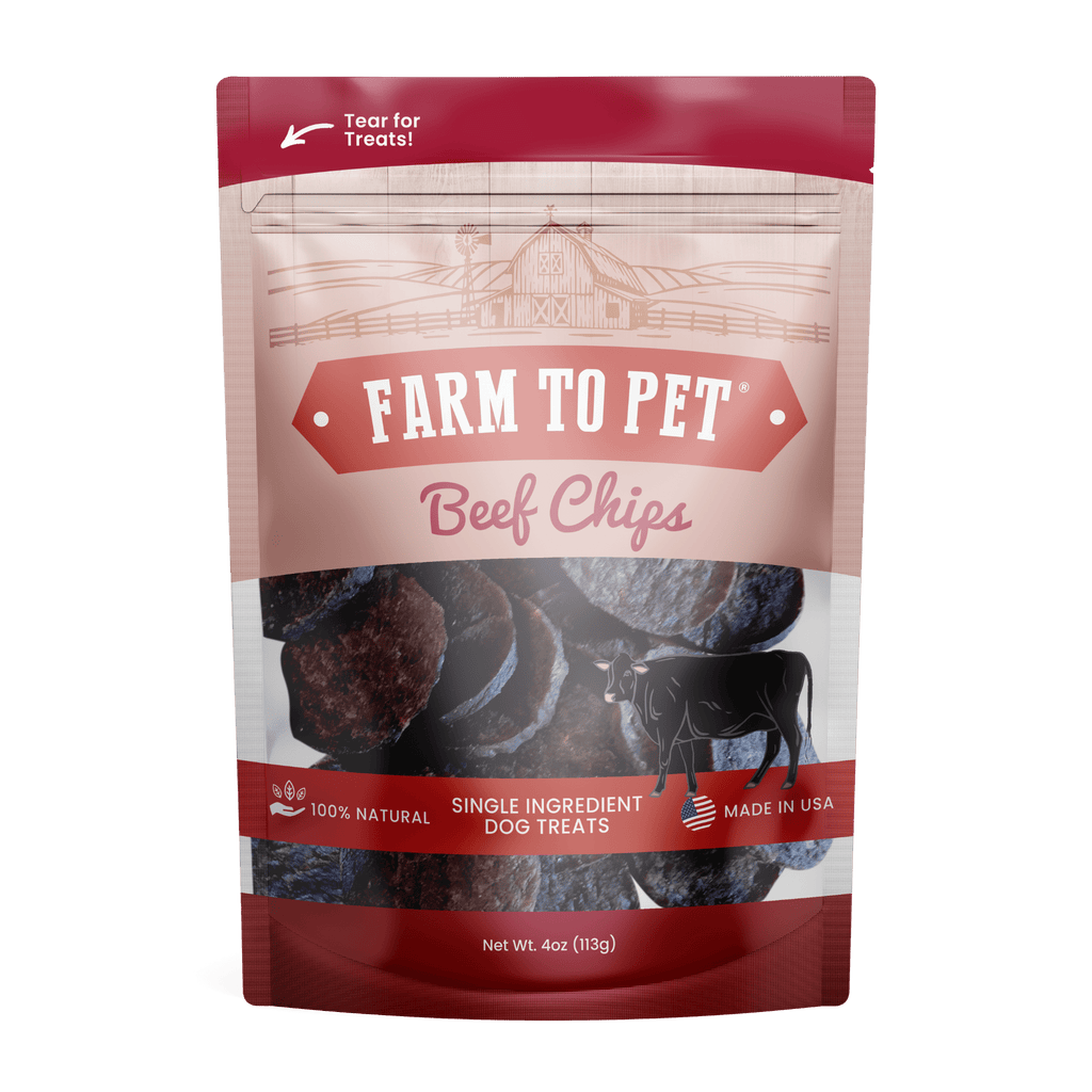Beef Chips Dog Treats: 12oz