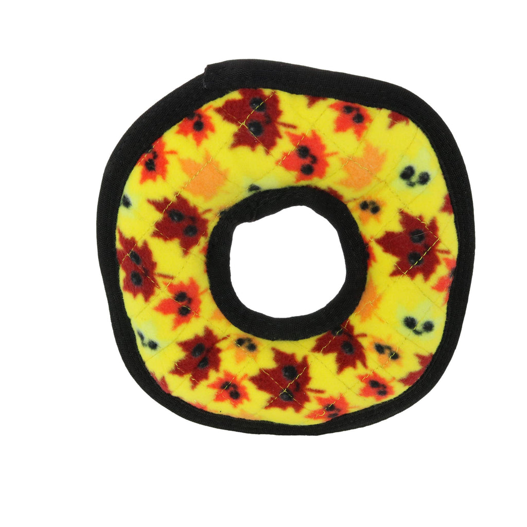 Tuffy Holiday Medium Ring Leaves, Durable Squeaky Dog Toy