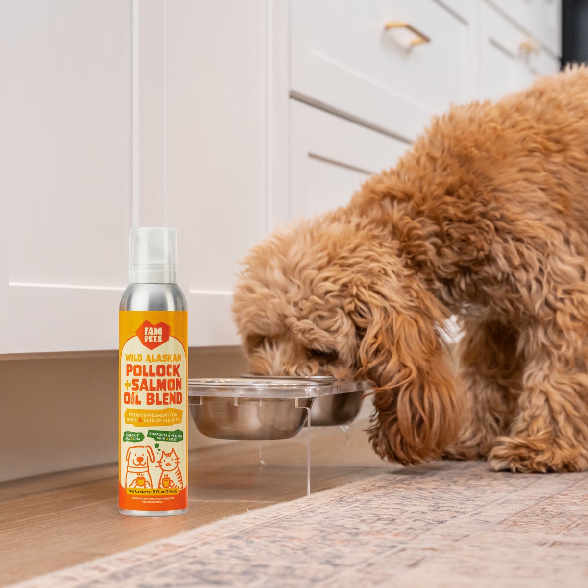 Omega 3 Fish Oil Spray for Dogs & Cats - Wild Alaskan Pollock & Salmon Blend: Wild Alaskan Pollock & Salmon Blend