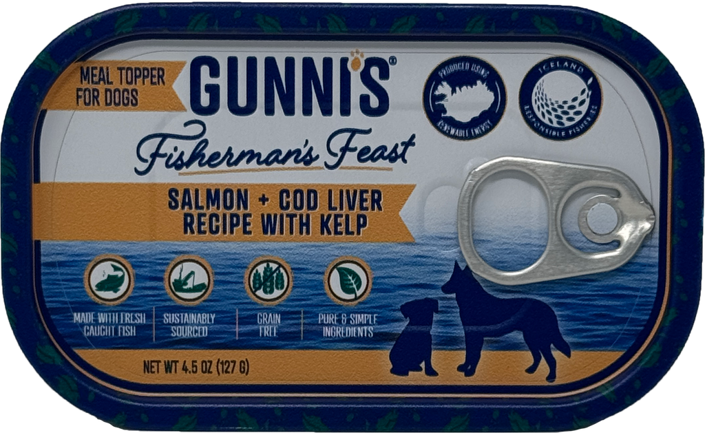 SALMON & COD LIVER RECIPE W/ KELP FOOD TOPPER FOR DOGS