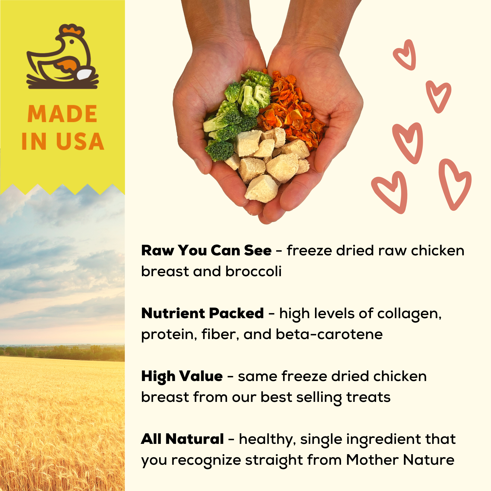 A Better Dog Food Chicken - High Protein - Raw You Can See: 3 lbs