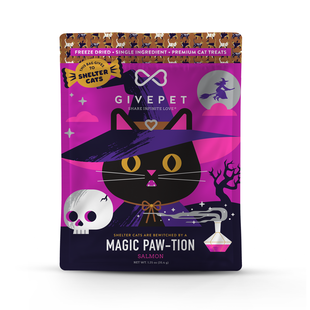 GivePet Magic Paw-tion Freeze Dried Cat Treats  1.25oz Bag