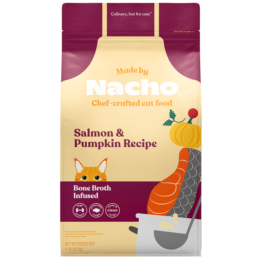 Bone Broth Infused Kibble Sustainably Caught Salmon & Pumpkin Recipe: 4 lb Bag