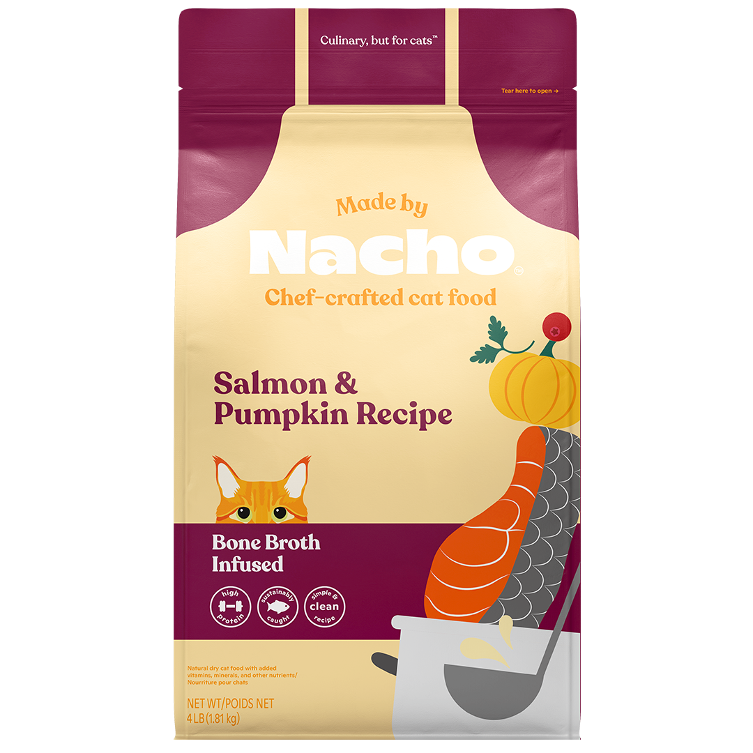 Bone Broth Infused Kibble Sustainably Caught Salmon & Pumpkin Recipe: 4 lb Bag