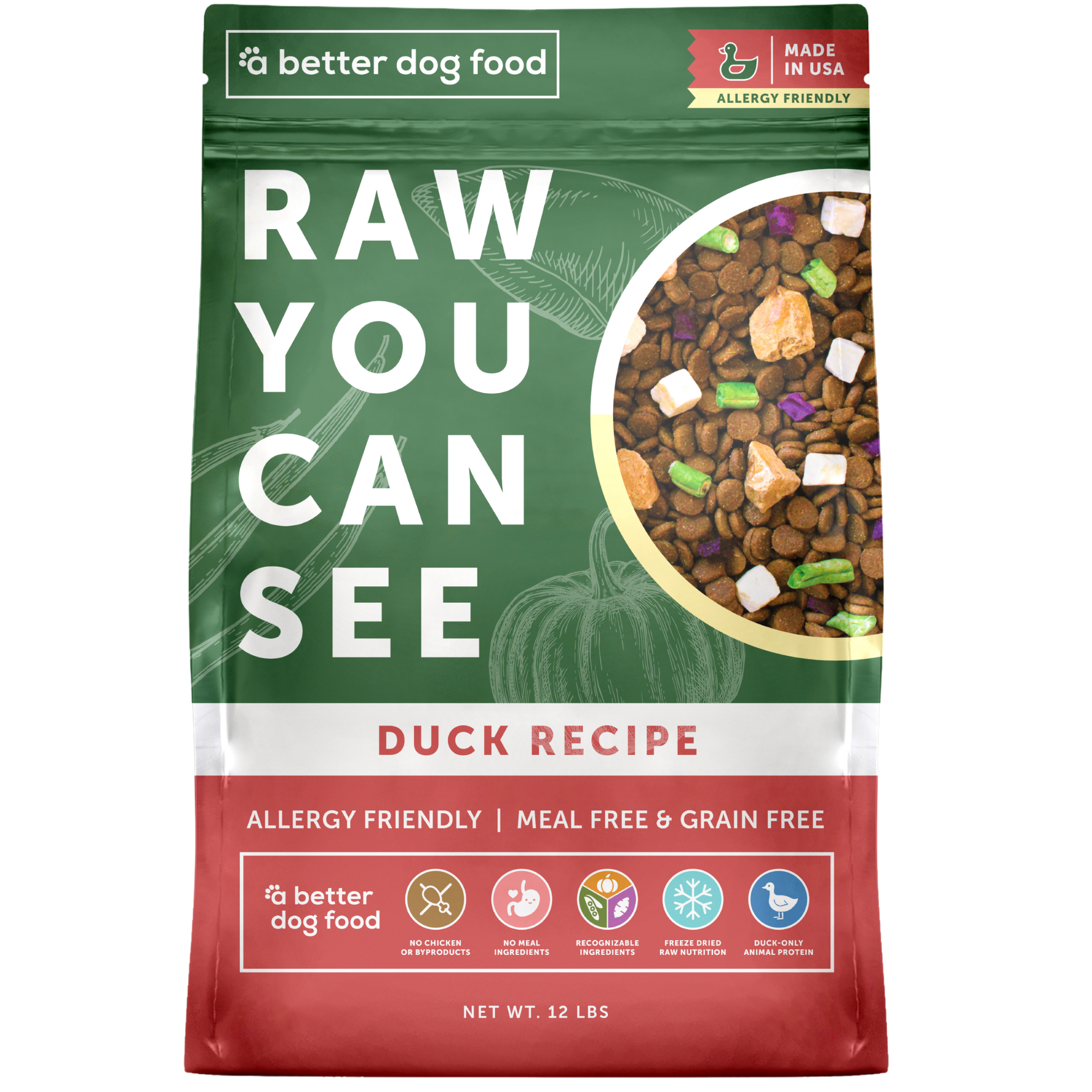 A Better Dog Food - Allergy Friendly Duck | No Chicken, Only Dog, No Meal: 3 lbs