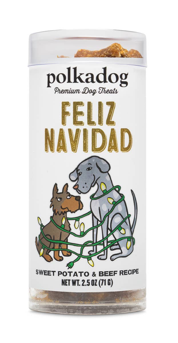 Polkadog Holiday Mini Tube: Sweet Potato and Beef 2.5oz
