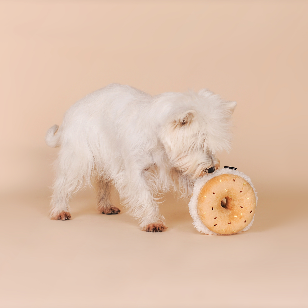 Bagel Plush Squeaky Dog Toy