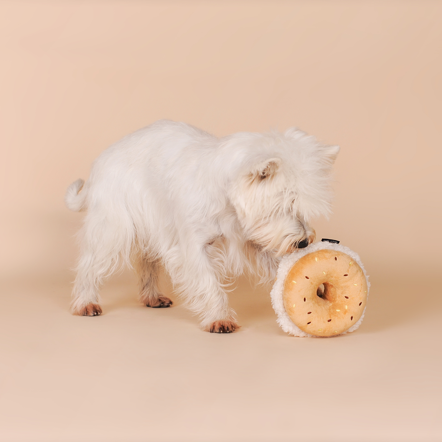 Bagel Plush Squeaky Dog Toy