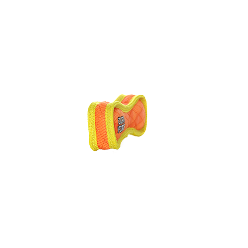 DuraForce Jr Bone Tiger - Orange, Durable, Squeaky Dog Toy